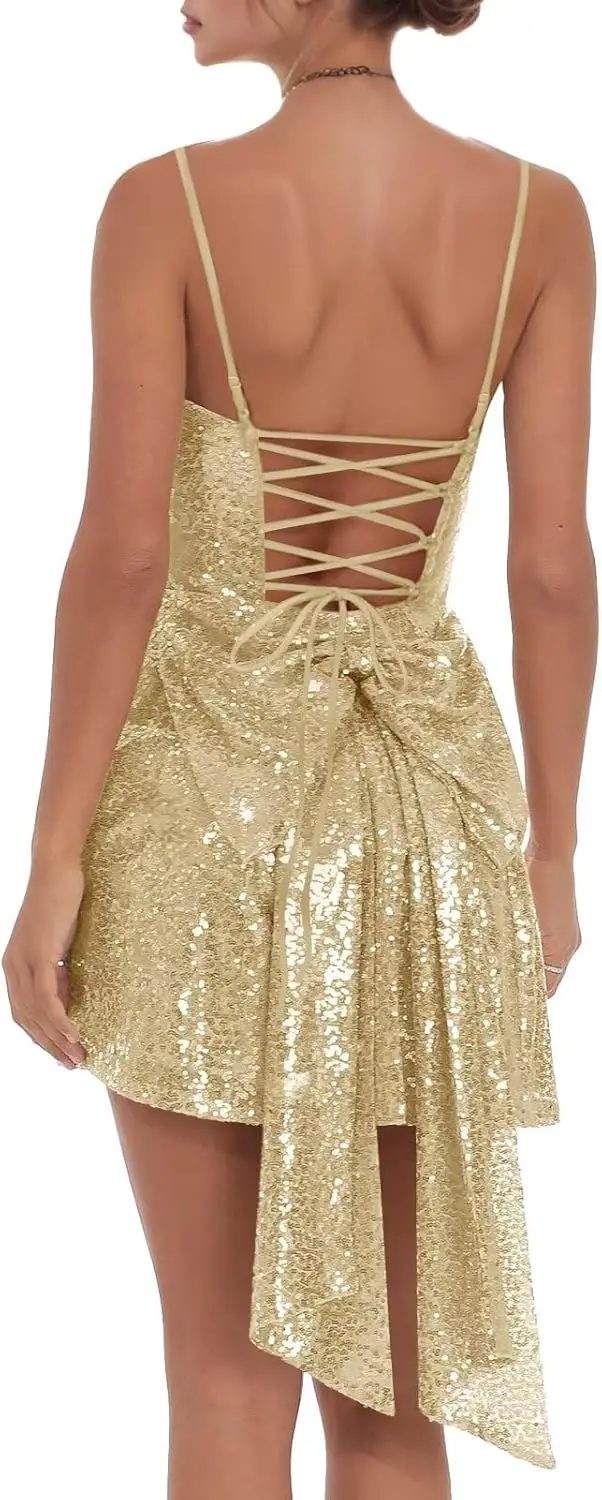 Sparkly Sequin Short Homecoming Dresses for Teens with Bow 2025 Corset Mini Formal Cocktail Party Gown Mini Dress Evening Dress
Sparkly Sequin Short Homecoming Dresses for Teens with Bow 2025 Corset Mini Formal Cocktail Party Gown Mini Dress Evening Dress