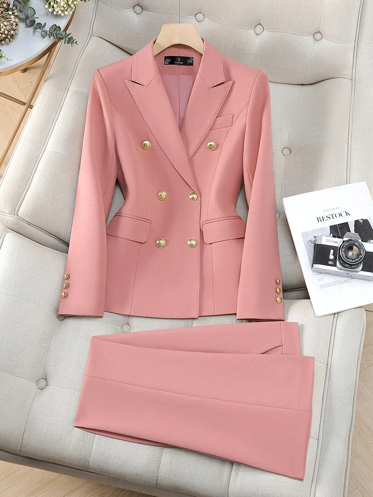 Blue Pink Black Women Pant Suit Office Ladies Female 2 Piece Set
Blue Pink Black Women Pant Suit Office Ladies Female 2 Piece Set