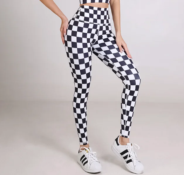 New High Waist Elastic Checkerboard Drawn Waist Lifting Hips Fitness Leisure Yoga Leggings Capris
New High Waist Elastic Checkerboard Drawn Waist Lifting Hips Fitness Leisure Yoga Leggings Capris