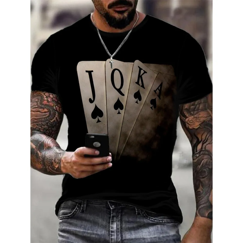 Men's 3D Poker Digital Style Printing Casual Short Sleeve Crew Neck Fashion Sports T-Shirt Large Size
Men's 3D Poker Digital Style Printing Casual Short Sleeve Crew Neck Fashion Sports T-Shirt Large Size