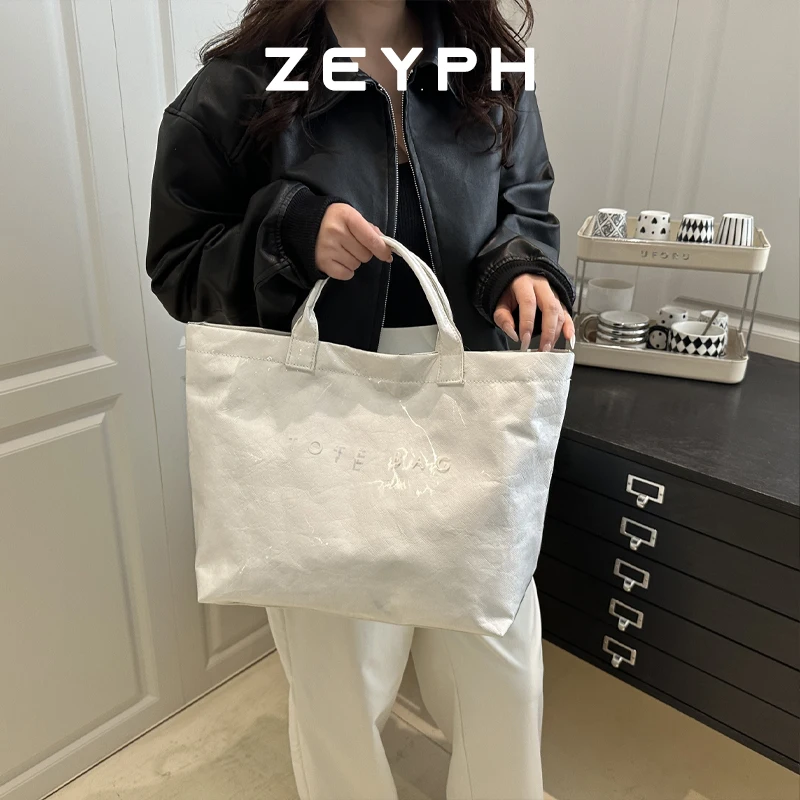 Zeyph Retro Dupont Letter Tote Bag Casual Versatile Handbag mat Transparent Simple Commute Large Capaci Women's Bag
Zeyph Retro Dupont Letter Tote Bag Casual Versatile Handbag mat Transparent Simple Commute Large Capaci Women's Bag