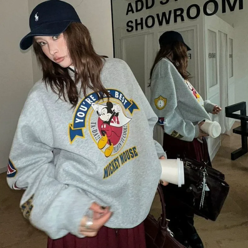 Disney Cartoon Mickey Autumn And Winter Loose Round Neck Hoodie Trendy Versatile Women Top Korean Version Simple Design Pullover
Disney Cartoon Mickey Autumn And Winter Loose Round Neck Hoodie Trendy Versatile Women Top Korean Version Simple Design Pullover