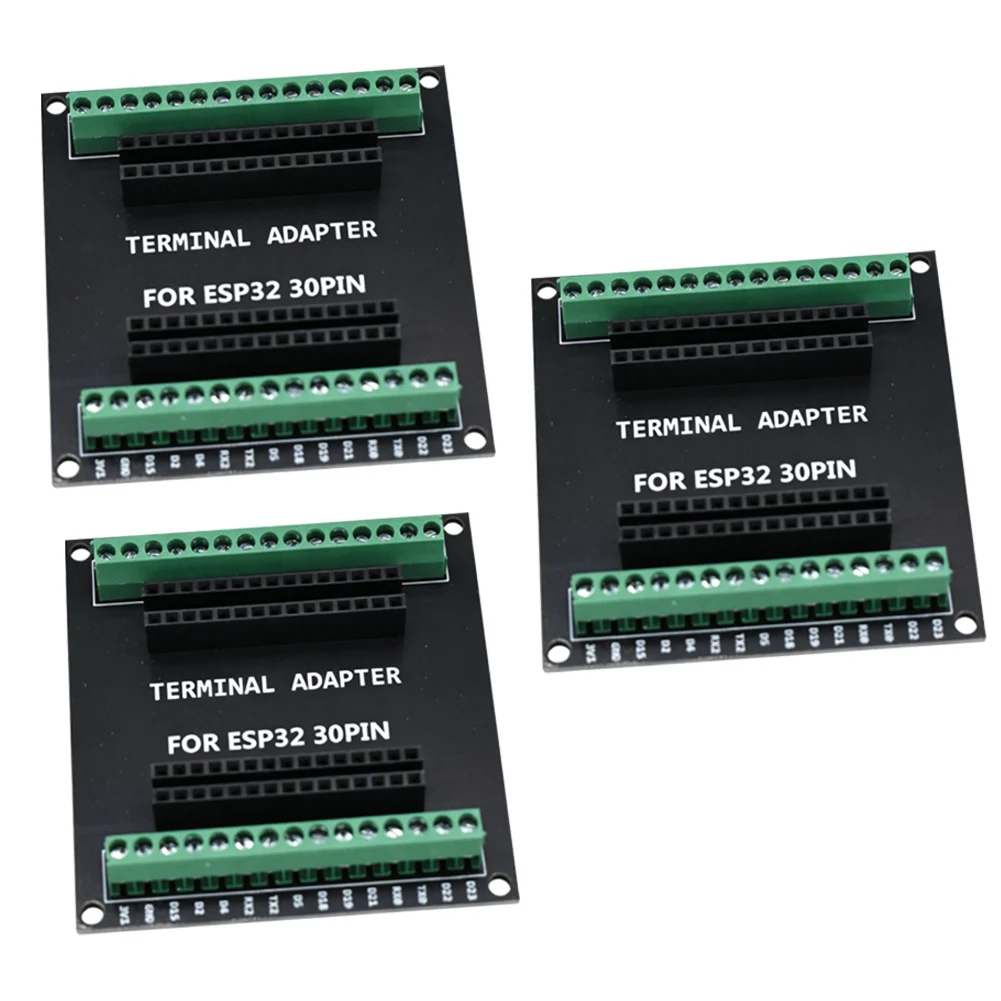 3PCS For ESP32 Terminal Adapter Boards 30Pin Microcontroller For ESP32 Devkit V1 Dual-Layer PCB For Reliable Signals
3PCS For ESP32 Terminal Adapter Boards 30Pin Microcontroller For ESP32 Devkit V1 Dual-Layer PCB For Reliable Signals