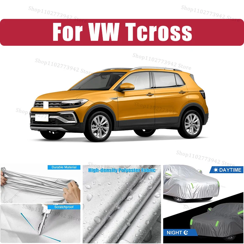 Car Cover For VW Tcross Full Exterior Black Silvery-Auto Cover Sunshade Dustproof Waterproof Reflective strips cars accessories
Car Cover For VW Tcross Full Exterior Black Silvery-Auto Cover Sunshade Dustproof Waterproof Reflective strips cars accessories