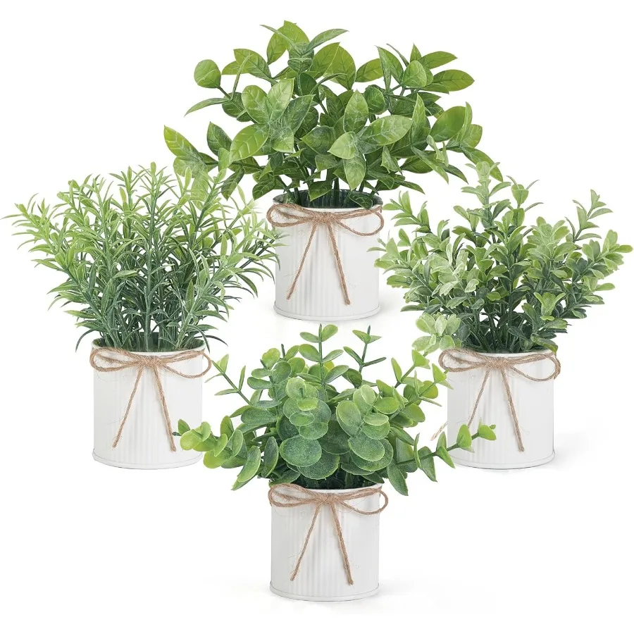 4 Packs Small Fake Plants in Farmhouse Galvanized Pots Table Centerpiece Mini Potted Artificial Plants Faux Eucalyptus for Shel
4 Packs Small Fake Plants in Farmhouse Galvanized Pots Table Centerpiece Mini Potted Artificial Plants Faux Eucalyptus for Shel