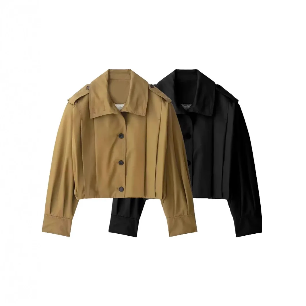 Casual Faion Street Sle Women's Jaet Pleated High Waist ort Coat Spring Autumn Seasonal Ladies' Slim Fit Outerwear
Casual Faion Street Sle Women's Jaet Pleated High Waist ort Coat Spring Autumn Seasonal Ladies' Slim Fit Outerwear