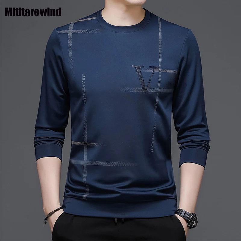 Spring and Summer T Shirts for Men Business Causal Tees Round-neck Long Sleeve Printed T-shirts Simple Fashion Tops Ropa Hombre
Spring and Summer T Shirts for Men Business Causal Tees Round-neck Long Sleeve Printed T-shirts Simple Fashion Tops Ropa Hombre