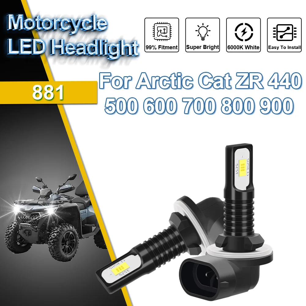 For Arctic Cat ZR 440 500 600 700 800 900 Super Bright Motorcycle Additional LED Headlight Bulb Auxiliary Lamp Easy To Install
For Arctic Cat ZR 440 500 600 700 800 900 Super Bright Motorcycle Additional LED Headlight Bulb Auxiliary Lamp Easy To Install