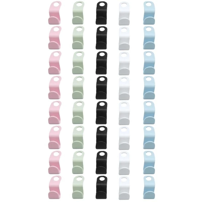 652F 40pcs Clothes Hanger Connector Hooks Plastic Cascading Hangers Space Saving for Heavy Duty Clothes Closet Rack
652F 40pcs Clothes Hanger Connector Hooks Plastic Cascading Hangers Space Saving for Heavy Duty Clothes Closet Rack