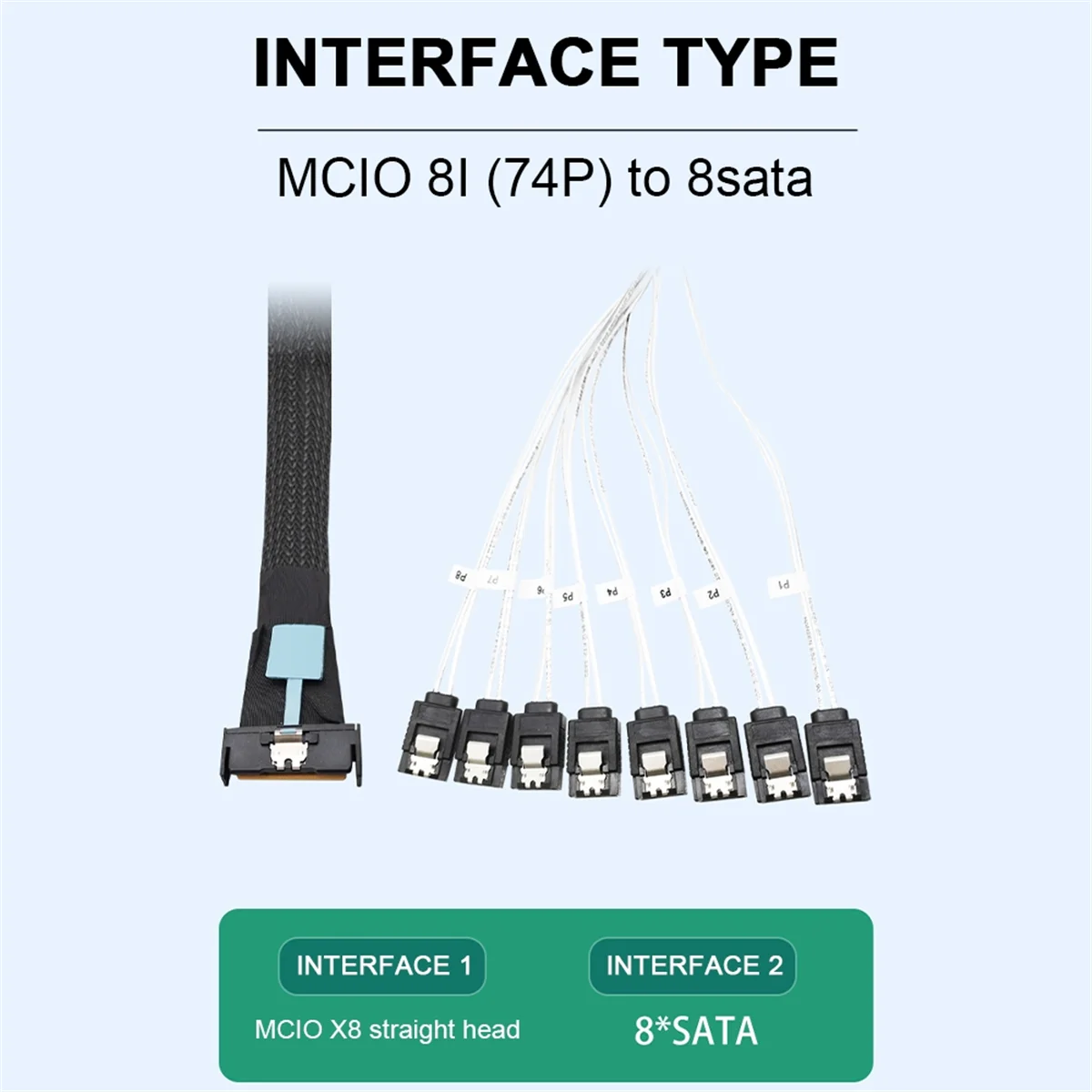 0,5 м PCI-E Slimline SAS SFF-8654 8I до 8X SATA Серверный кабель для преобразования жесткого диска SFF-8654 Шнур от 74P до 8xSATA 7P
0,5 м PCI-E Slimline SAS SFF-8654 8I до 8X SATA Серверный кабель для преобразования жесткого диска SFF-8654 Шнур от 74P до 8xSATA 7P