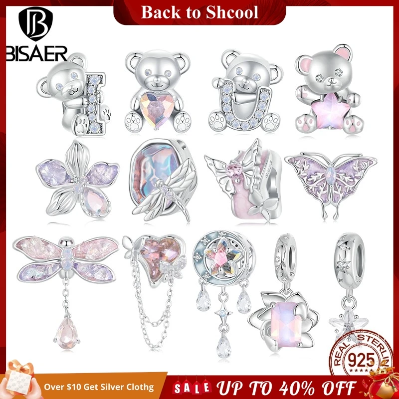 BISAER 925 Sterling Silver Monet's Gardon Charms Beads Dragonfly Butterfly Pendant for Women DIY Bracelets Fine Jewelry EFC987
BISAER 925 Sterling Silver Monet's Gardon Charms Beads Dragonfly Butterfly Pendant for Women DIY Bracelets Fine Jewelry EFC987