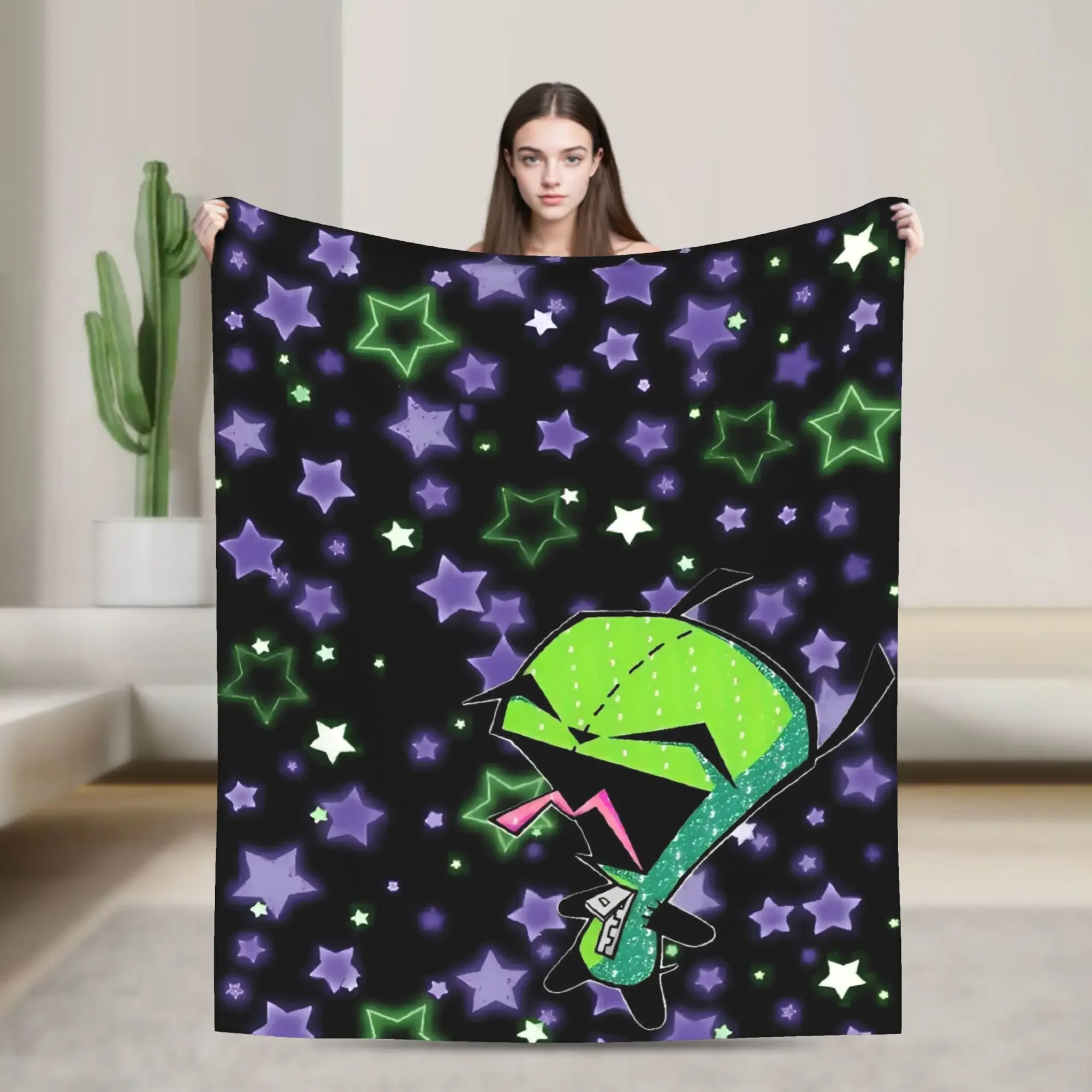 Super Soft Decorative Throw Blanket Zims Invaders Print Flannel Bedspread for Living Room Sofa Bed Cover Cozy Movie Night
Super Soft Decorative Throw Blanket Zims Invaders Print Flannel Bedspread for Living Room Sofa Bed Cover Cozy Movie Night
