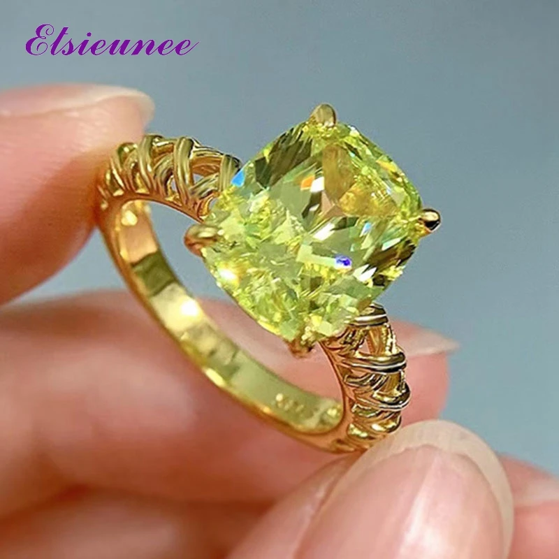 ELSIEUNEE Vintage 18K Gold Plated 925 Sterling Silver 9*11MM Peridot Gemstone Ring for Women Anniversary Party Gift Wholesale
ELSIEUNEE Vintage 18K Gold Plated 925 Sterling Silver 9*11MM Peridot Gemstone Ring for Women Anniversary Party Gift Wholesale