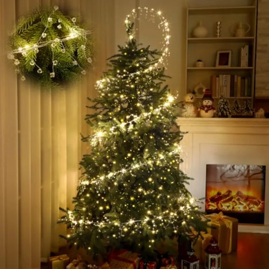 40ft Christmas Tree Crystal Garland Decorations 98ft 300 LED Fairy Lights with Crystal Drop Ornaments and Iron Wire USB Operate
40ft Christmas Tree Crystal Garland Decorations 98ft 300 LED Fairy Lights with Crystal Drop Ornaments and Iron Wire USB Operate