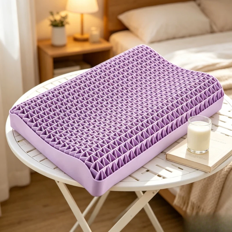 Ergonomic TPE Pectin Cervical Pillow, Purple Air Layer Breathable Washable Design, Zero Pressure Neck Support as Parent Gift
Ergonomic TPE Pectin Cervical Pillow, Purple Air Layer Breathable Washable Design, Zero Pressure Neck Support as Parent Gift