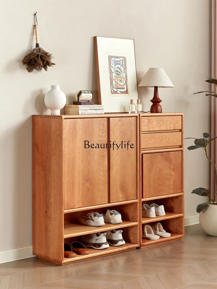 *Nordic pure solid wood shoe cabinet cherry wood log large capacity partition foyer cabinet
*Nordic pure solid wood shoe cabinet cherry wood log large capacity partition foyer cabinet