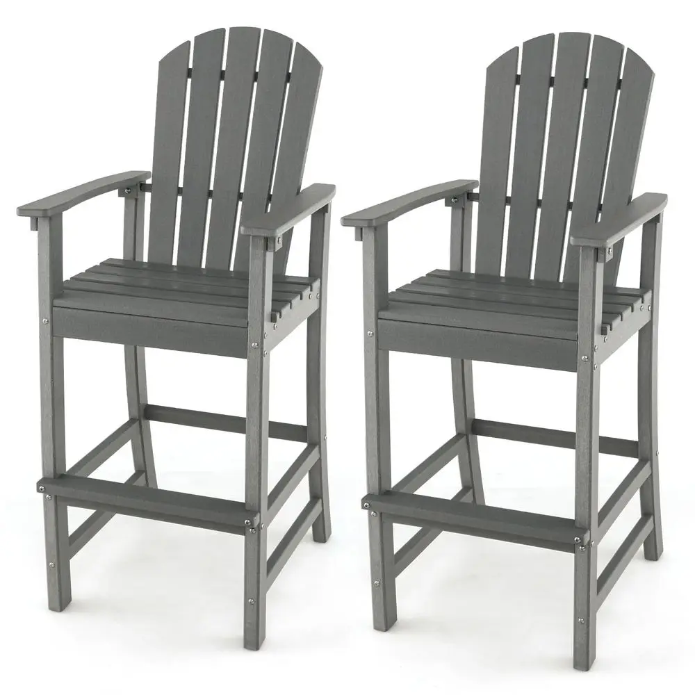 Tall Adirondack Chairs, Set of 2 Outdoor High Back Balcony Chair, Weather Resistant HDPE Resin Plastic Bar Height Stools, 360 L
Tall Adirondack Chairs, Set of 2 Outdoor High Back Balcony Chair, Weather Resistant HDPE Resin Plastic Bar Height Stools, 360 L