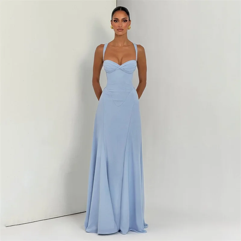 Light Blue Prom Dress Sexy Stripe Sleeveless Long A Line Party Gown Elegant Formal Wedding Guest Birthday Robe
Light Blue Prom Dress Sexy Stripe Sleeveless Long A Line Party Gown Elegant Formal Wedding Guest Birthday Robe