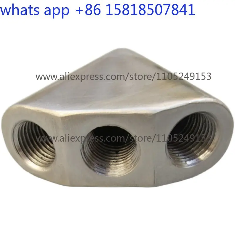 V-shaped stainless steel municipal pipeline cleaning and dredging nozzle triangular three-hole nozzle
V-shaped stainless steel municipal pipeline cleaning and dredging nozzle triangular three-hole nozzle