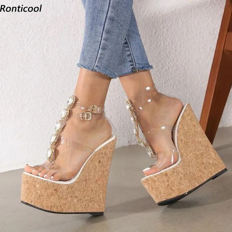 Ronticool Handmade Women Bohemia Sandals Wedges High Heels Buckle Strap Round Toe Beautiful Casual Shoes US Plus Size 5-20
Ronticool Handmade Women Bohemia Sandals Wedges High Heels Buckle Strap Round Toe Beautiful Casual Shoes US Plus Size 5-20