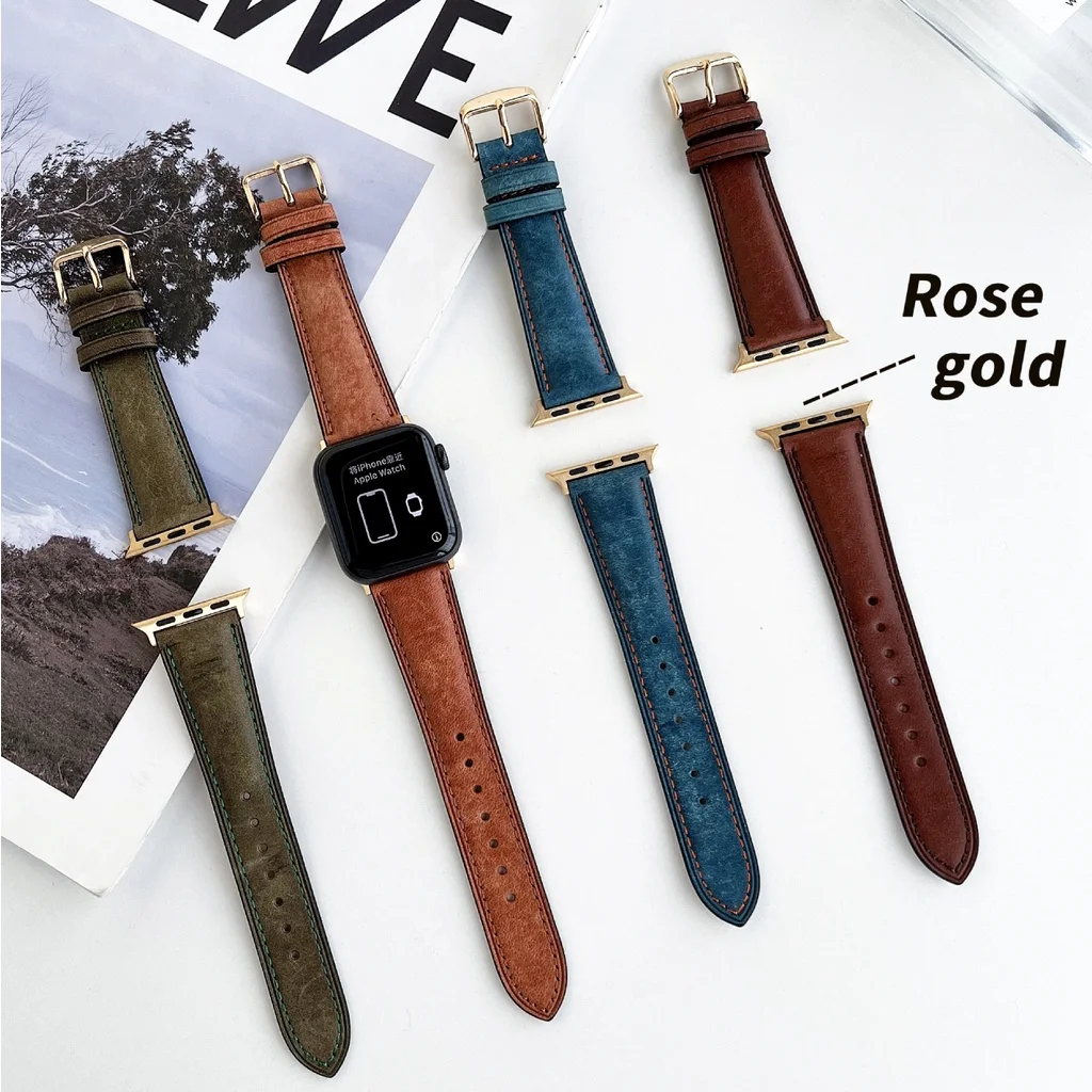 Ремешок кожаный для Apple Watch Series 7 4 5 6 se, роскошный винтажный браслет из натуральной кожи для iwatch 40 мм 44 мм 45 мм 41 мм
Ремешок кожаный для Apple Watch Series 7 4 5 6 se, роскошный винтажный браслет из натуральной кожи для iwatch 40 мм 44 мм 45 мм 41 мм