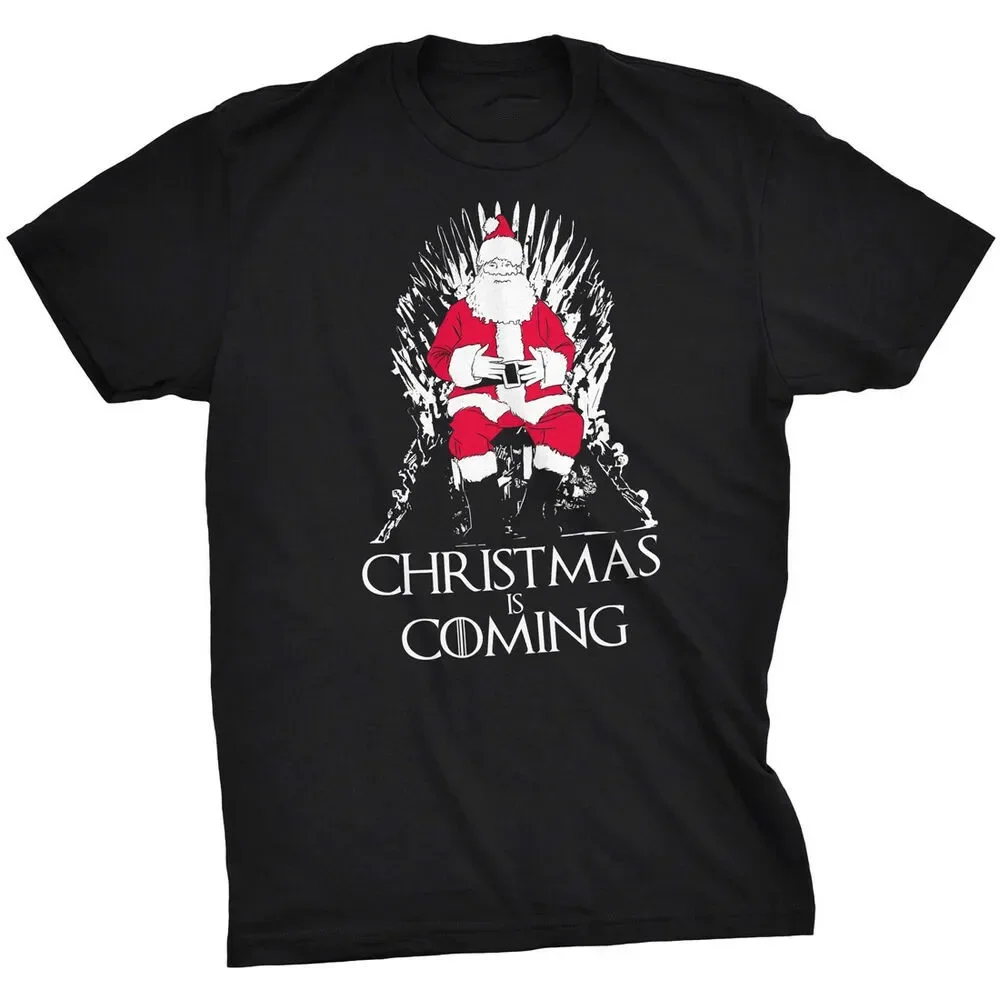 Christmas Is Coming Santa Claus on Throne TV Play Inspired T-Shirt 100% Cotton O-Neck Summer Short Sleeve Casual Mens T-shirt
Christmas Is Coming Santa Claus on Throne TV Play Inspired T-Shirt 100% Cotton O-Neck Summer Short Sleeve Casual Mens T-shirt