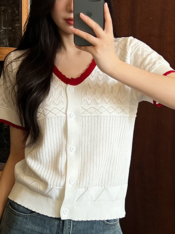 plus Size Summer New Women's T-shirt Ice Silk Knitted Hollow out Pure Feeling Fatter Sister Korean Style Loose Fit Short Sleeve
plus Size Summer New Women's T-shirt Ice Silk Knitted Hollow out Pure Feeling Fatter Sister Korean Style Loose Fit Short Sleeve