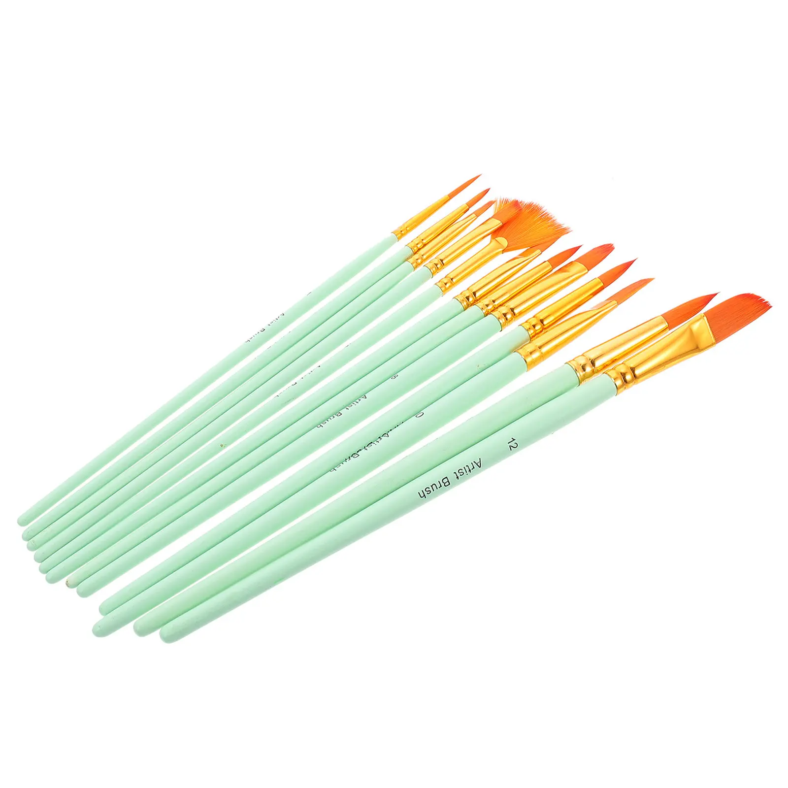 12Pcs Paint Brush Set Nylon Hair Professional Painting Brush for Acrylic Oil Watercolor Drawing Artist Supplies
12Pcs Paint Brush Set Nylon Hair Professional Painting Brush for Acrylic Oil Watercolor Drawing Artist Supplies