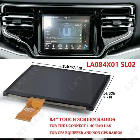 17-22 Replacement 8.4" For Jeep Dodge RAM Uconnect 4C UAQ LCD Display Touch Screen Radio Navigation LA084X01 SL02 SL01 SL03 LCD