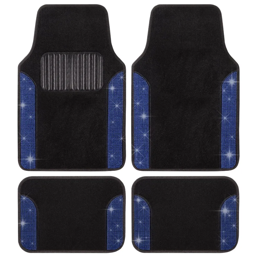 Diamond Bling Car Mats 4-Piece Set Shiny Rhinestone Crystal Carpet Car Floor Mats Two-Tone Floor Mats for Cars Cute Automotive
Diamond Bling Car Mats 4-Piece Set Shiny Rhinestone Crystal Carpet Car Floor Mats Two-Tone Floor Mats for Cars Cute Automotive