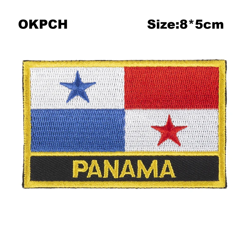Panama Flag Embroidery Patches Iron on Saw on Transfer patches Sewing Applications for Clothes in Home&Garden
Panama Flag Embroidery Patches Iron on Saw on Transfer patches Sewing Applications for Clothes in Home&Garden