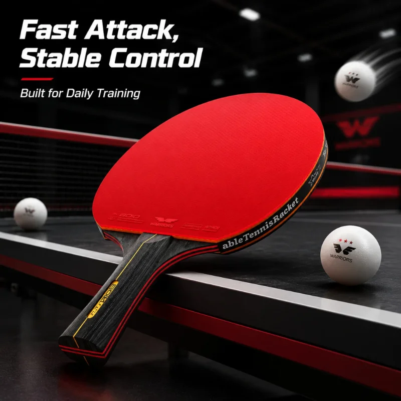 Table Tennis Racket 5/6 Star Professional Ping Pong Rubber High Elasticity 7-story Pure Wood Suitable Training and Competition
Table Tennis Racket 5/6 Star Professional Ping Pong Rubber High Elasticity 7-story Pure Wood Suitable Training and Competition