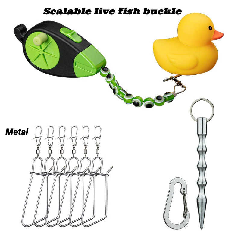 Удобная металлическая телескопическая пряжка для живой рыбы, набор гладких пряжек для приманки из нержавеющей стали, поплавковая пряжка с замком для рыбы
Удобная металлическая телескопическая пряжка для живой рыбы, набор гладких пряжек для приманки из нержавеющей стали, поплавковая пряжка с замком для рыбы