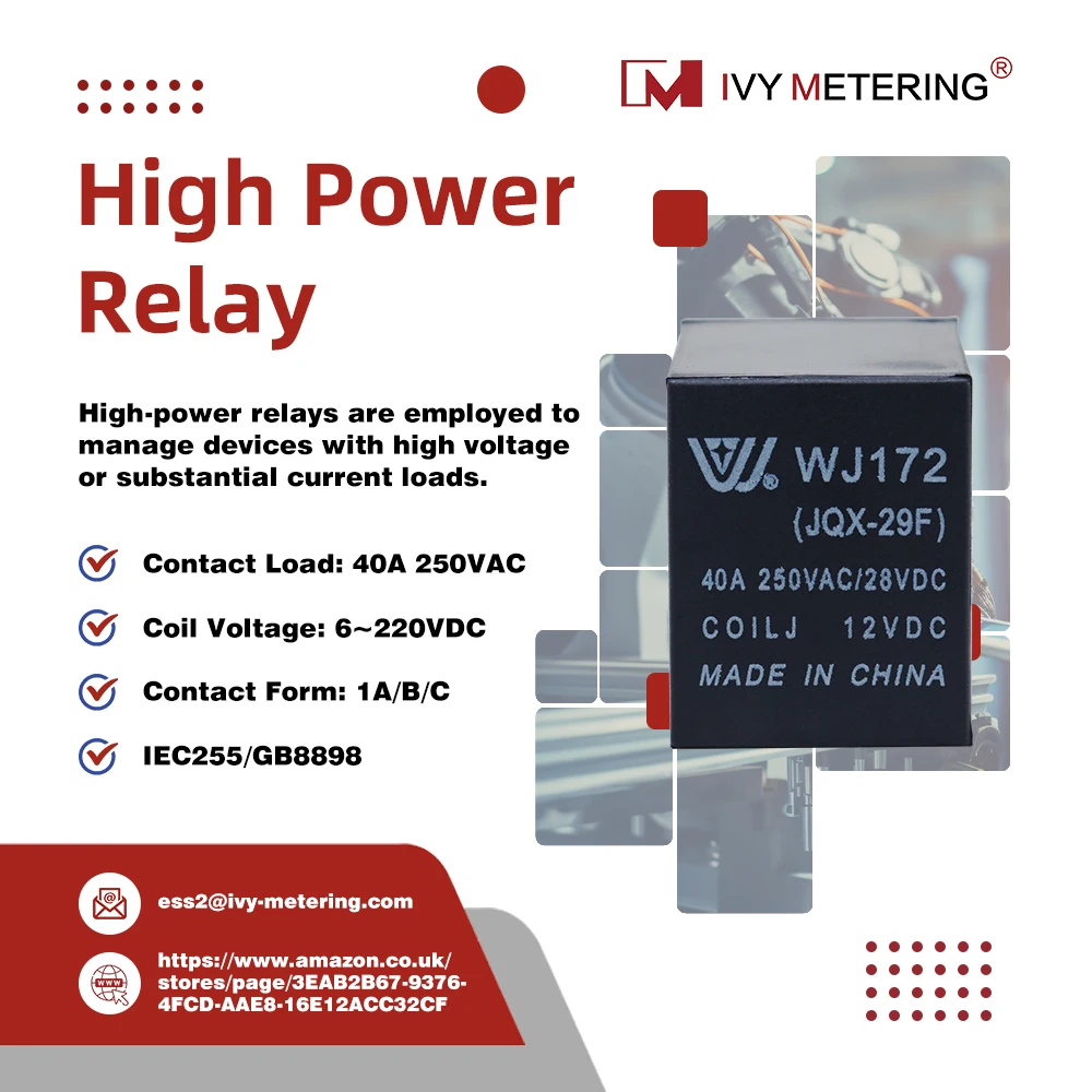 WJ172 JQX-29F 40A Single Pole Conversion, PCB Soldering Type, Complying with IEC255 & GB8898 Standard for Electrical Equipment a
WJ172 JQX-29F 40A Single Pole Conversion, PCB Soldering Type, Complying with IEC255 & GB8898 Standard for Electrical Equipment a