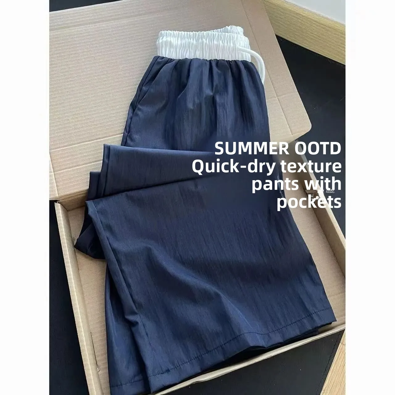 American Style High Waist Wide Leg Pants White Splicing Light Blue Casual Trousers Summer New Arrival Versatile Long Pants
American Style High Waist Wide Leg Pants White Splicing Light Blue Casual Trousers Summer New Arrival Versatile Long Pants