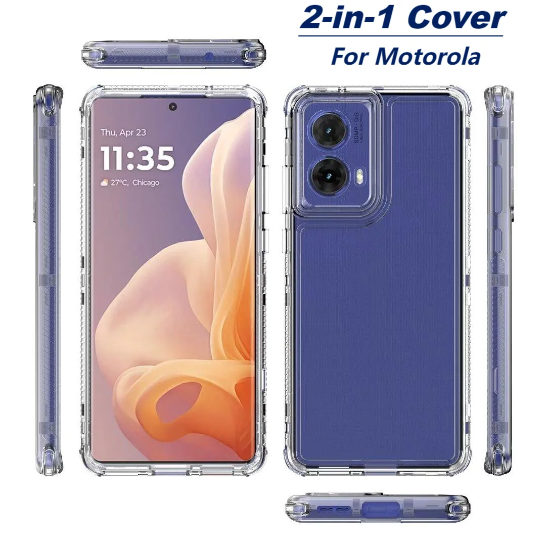 360° Clear Phone Case For Motorola Moto G85 G84 G54 G34 G24 G14 G04 G85 G53 G23 G13 E13 E40 E30 E20 Edge 40 Neo PC+Acrylic Cases
360° Clear Phone Case For Motorola Moto G85 G84 G54 G34 G24 G14 G04 G85 G53 G23 G13 E13 E40 E30 E20 Edge 40 Neo PC+Acrylic Cases