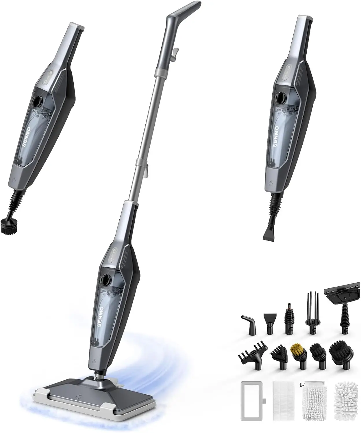 14-in-1 Detachable Steam Cleaner, 1300W 228°F Deep Cleaning for Floor Tile Furniture Carpet Wall
14-in-1 Detachable Steam Cleaner, 1300W 228°F Deep Cleaning for Floor Tile Furniture Carpet Wall