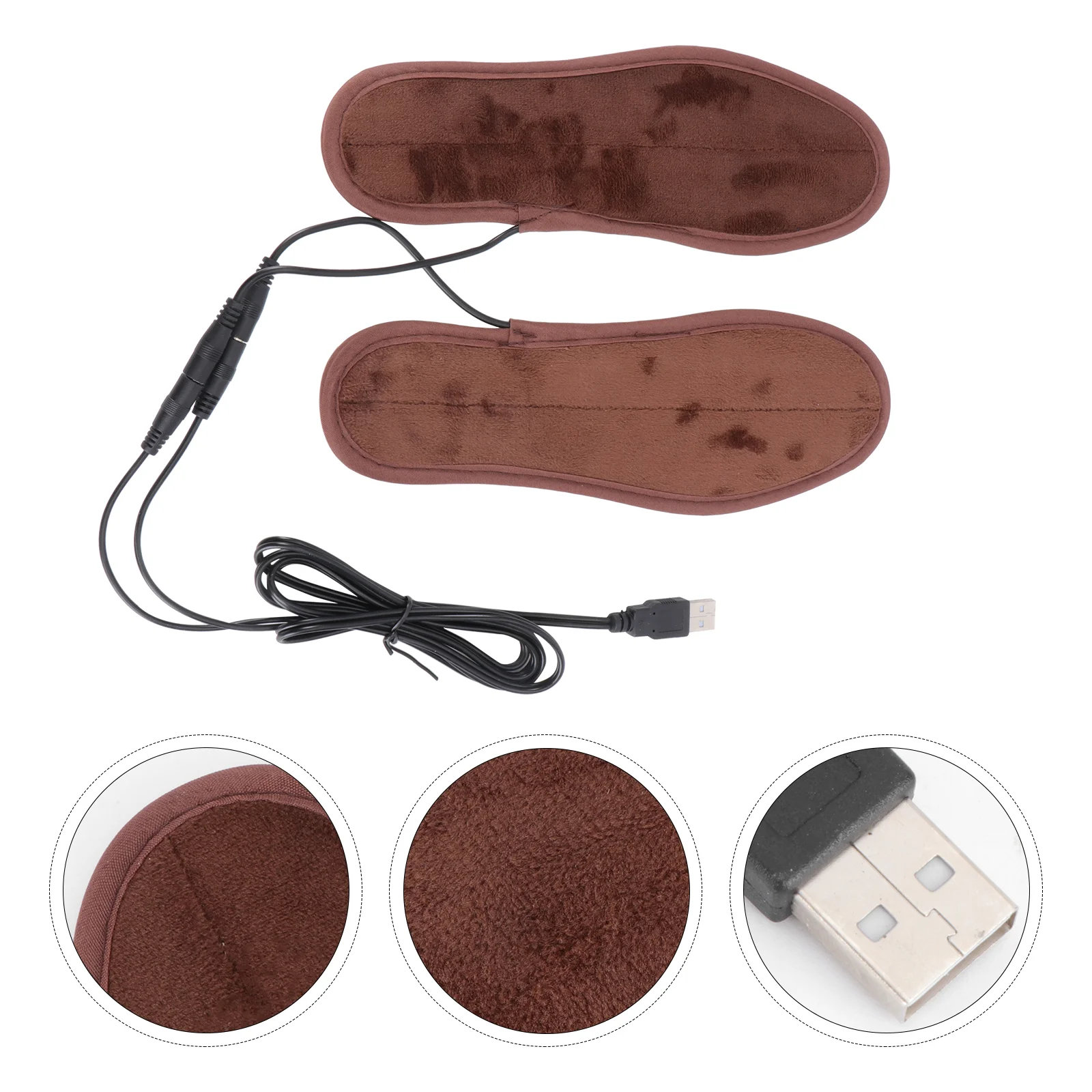 Pair of USB Electric Heating Insoles Shoes Inserts Winter Warm Shoe Pads with USB Cable - Size 35-36
Pair of USB Electric Heating Insoles Shoes Inserts Winter Warm Shoe Pads with USB Cable - Size 35-36