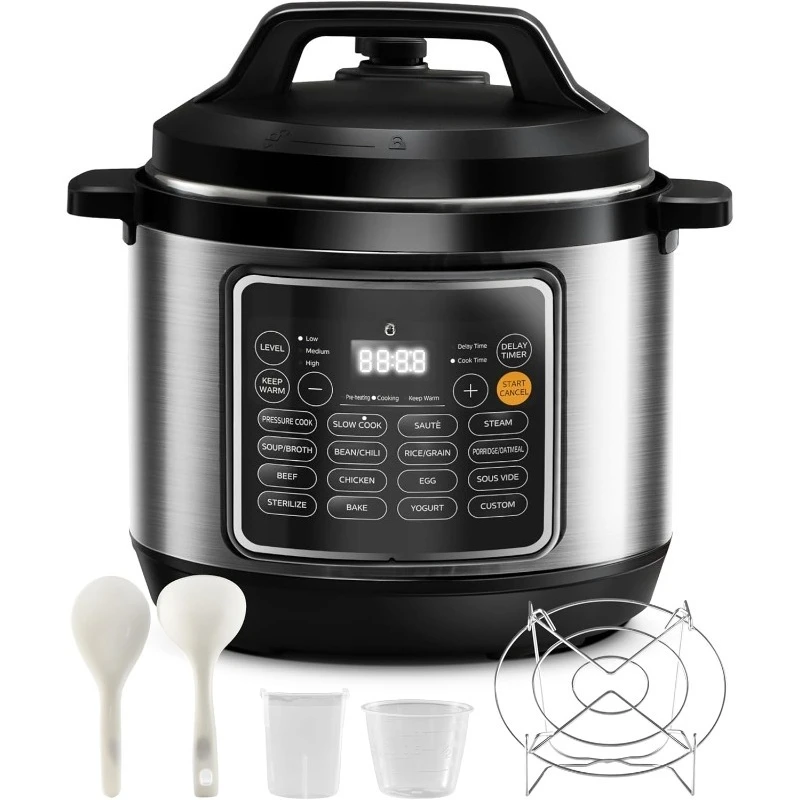 Pressure Cooker 8 Quart with 16 Cooking Functions, Olla de Presion Non-Stick Pot Yogurt Maker Rice Cooker Slow Cooker
Pressure Cooker 8 Quart with 16 Cooking Functions, Olla de Presion Non-Stick Pot Yogurt Maker Rice Cooker Slow Cooker