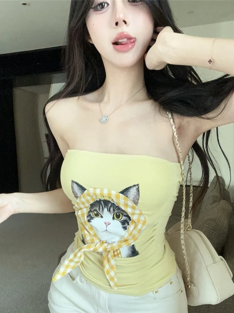 Korean Style Spicy Girl Plaid Print Bralette Tank Top Women Summer Outdoor Wear Short Inner Matchings with Chest Pad
Korean Style Spicy Girl Plaid Print Bralette Tank Top Women Summer Outdoor Wear Short Inner Matchings with Chest Pad