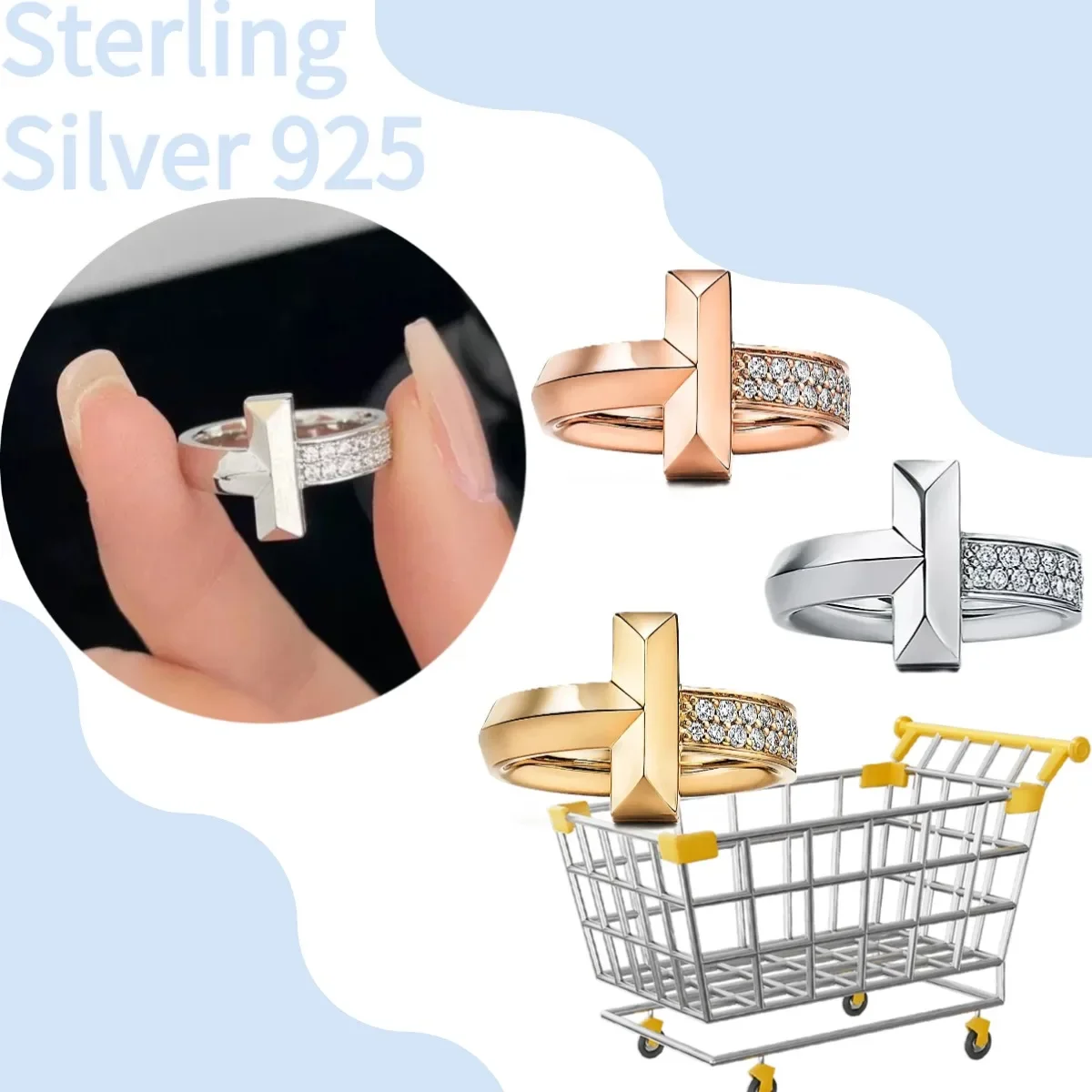 Gleaming original Full Diamond T Series Sterling Silver 925 Ring Luxury Brand woman Jewelry Accessories Party gifts
Gleaming original Full Diamond T Series Sterling Silver 925 Ring Luxury Brand woman Jewelry Accessories Party gifts