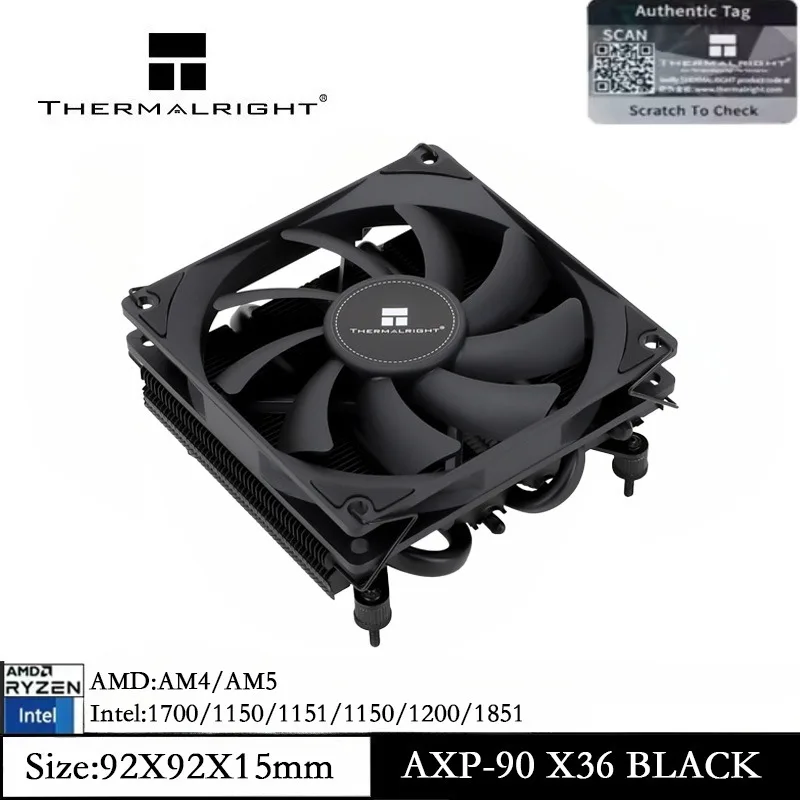 Thermalright AXP90 X36 ЧЕРНЫЙ низкопрофильный процессорный кулер AGHP Technology ШИМ-вентилятор воздушный охладитель для AMD AM4 AM5/Intel 115X/1200/17XX
Thermalright AXP90 X36 ЧЕРНЫЙ низкопрофильный процессорный кулер AGHP Technology ШИМ-вентилятор воздушный охладитель для AMD AM4 AM5/Intel 115X/1200/17XX