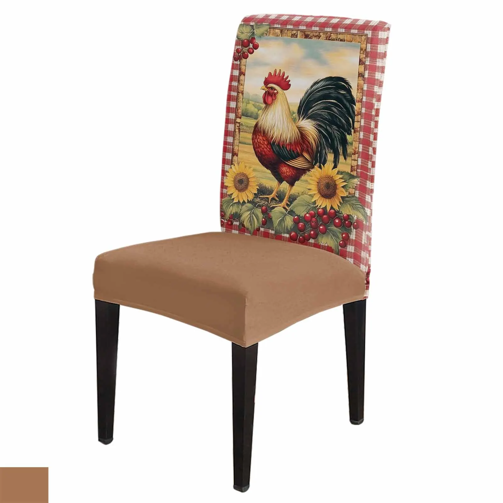 Vintage Farm Rooster Plaid Chair Cover for Dining Room Spandex Stretch Seat Cover for Wedding Banquet Party Seat Case
Vintage Farm Rooster Plaid Chair Cover for Dining Room Spandex Stretch Seat Cover for Wedding Banquet Party Seat Case