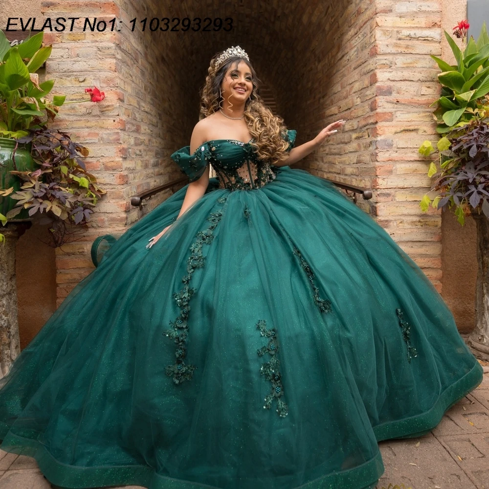EVLAST индивидуальное изумрудно-зеленое бальное платье 2025 года, платье Quinceanera, кружевная аппликация, корсет из бисера, Sweet 16, Vestidos De 15 Anos E1Q852
EVLAST индивидуальное изумрудно-зеленое бальное платье 2025 года, платье Quinceanera, кружевная аппликация, корсет из бисера, Sweet 16, Vestidos De 15 Anos E1Q852