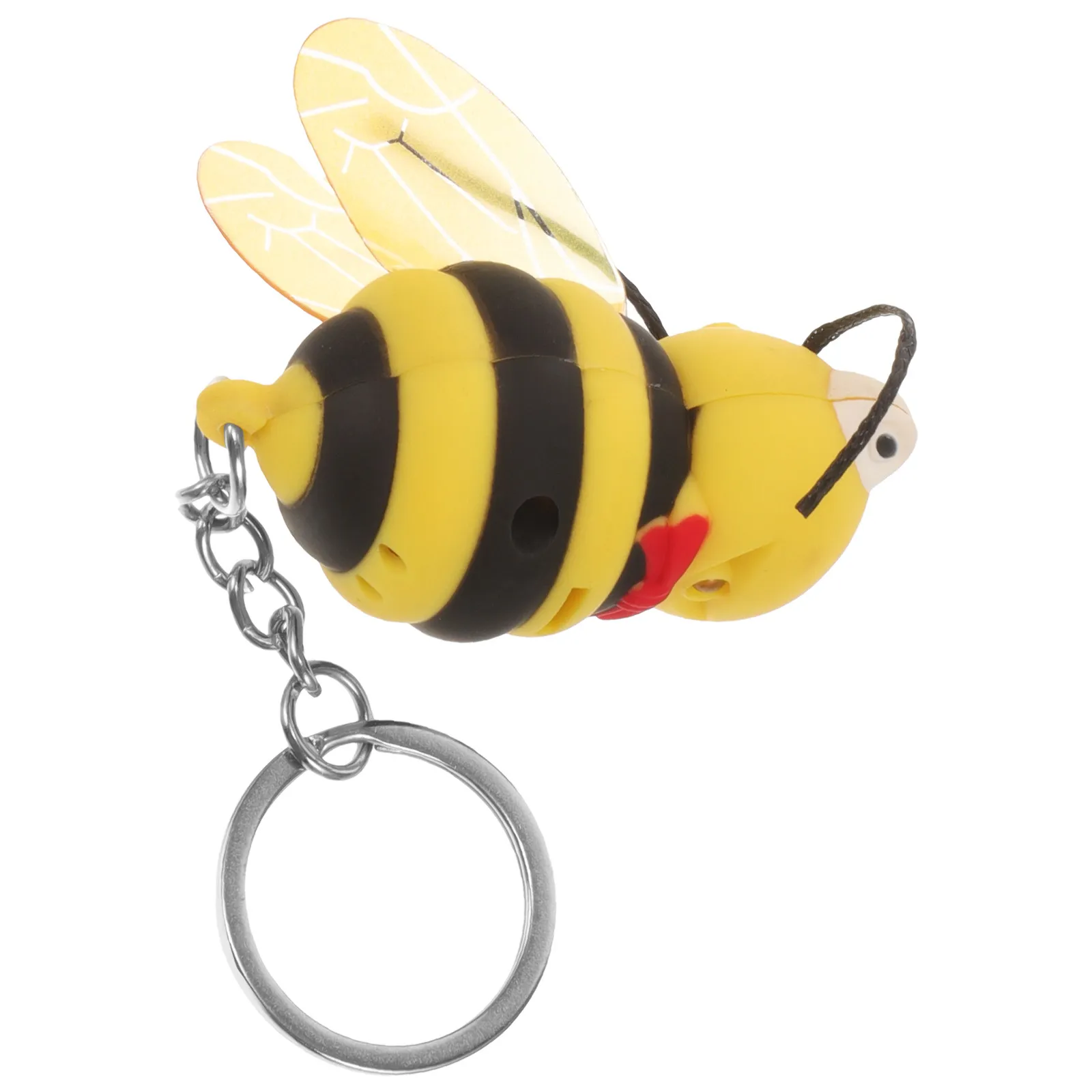 Bee Shaped Keychain Yellow Black ABS Material LED Light Sound Effect Press Button Activation 50x40x30mm Replacable Ag10
Bee Shaped Keychain Yellow Black ABS Material LED Light Sound Effect Press Button Activation 50x40x30mm Replacable Ag10