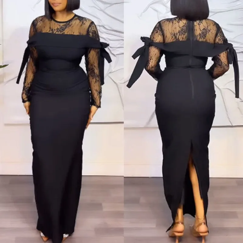 Women's Fashion Lace Spliced Split Strap Wrap Hip Dress Temperament Commuting Sexy Spicy Girl High Waist Skinny Elegant Dresses
Women's Fashion Lace Spliced Split Strap Wrap Hip Dress Temperament Commuting Sexy Spicy Girl High Waist Skinny Elegant Dresses