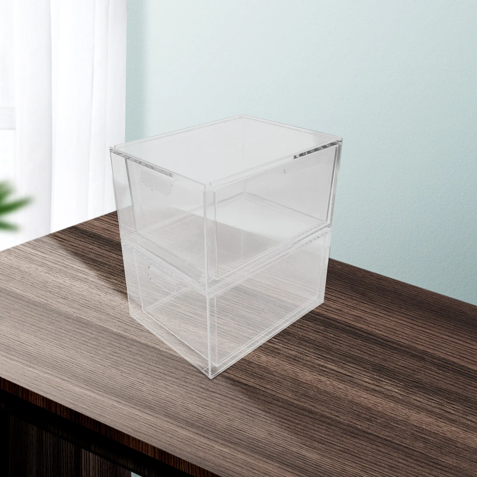 2Pcs Stackable Desktop Organizer Box Transparent Drawer Makeup Jewelry Storage Container Desk Organizer
2Pcs Stackable Desktop Organizer Box Transparent Drawer Makeup Jewelry Storage Container Desk Organizer