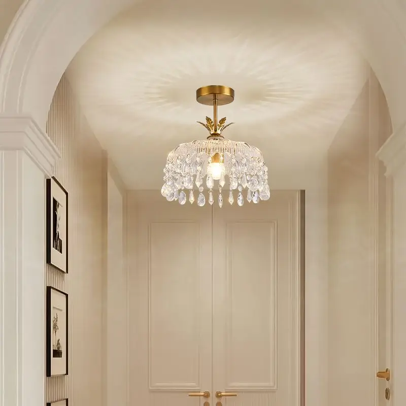 French Vintage Light Luxury Crystal Glass Pendant Light for Bedroom Bedside Restaurant Bar Balcony Entrance Aisle Corridor
French Vintage Light Luxury Crystal Glass Pendant Light for Bedroom Bedside Restaurant Bar Balcony Entrance Aisle Corridor