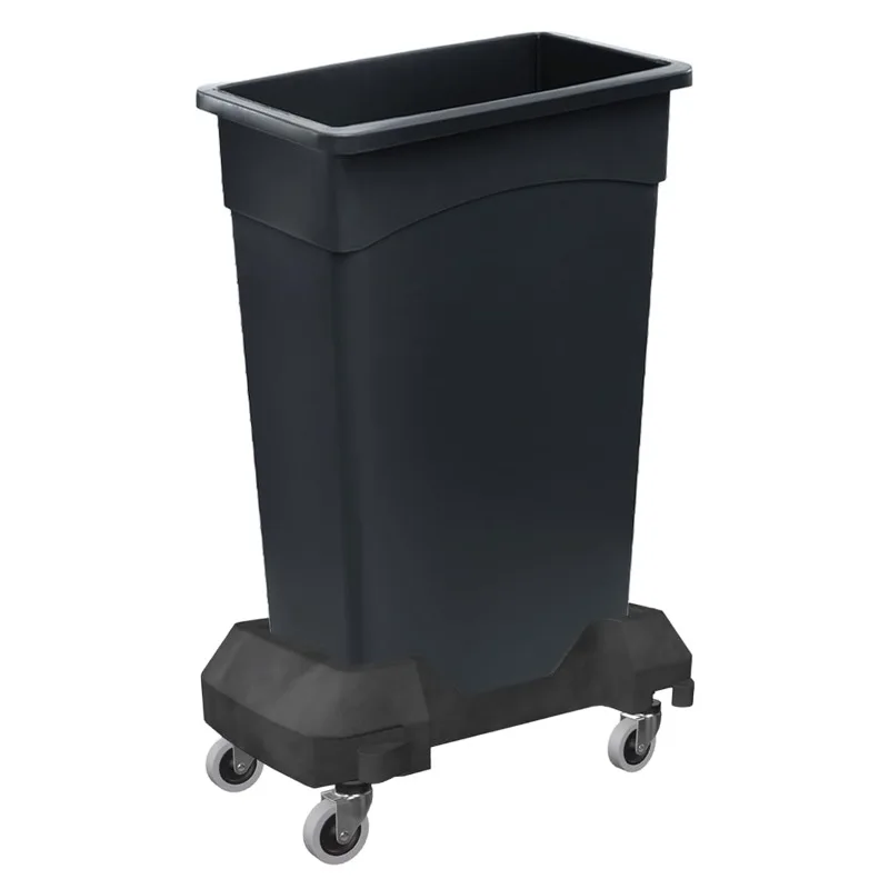 Black 23 Gallon Slim Trash Can with Dolly, Commercial Rolling Trash Can, Heavy-Duty Wheeled Garbage Can
Black 23 Gallon Slim Trash Can with Dolly, Commercial Rolling Trash Can, Heavy-Duty Wheeled Garbage Can