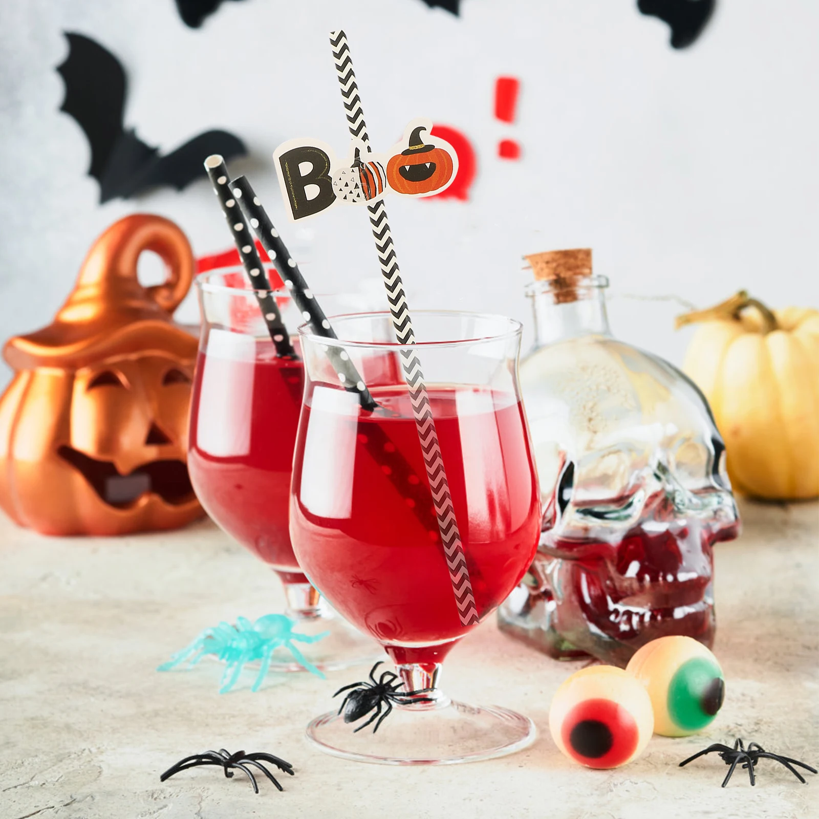Paper Straws for Party Halloween Drinks Themed Drinking Decor Decorated Supplies 
Paper Straws for Party Halloween Drinks Themed Drinking Decor Decorated Supplies